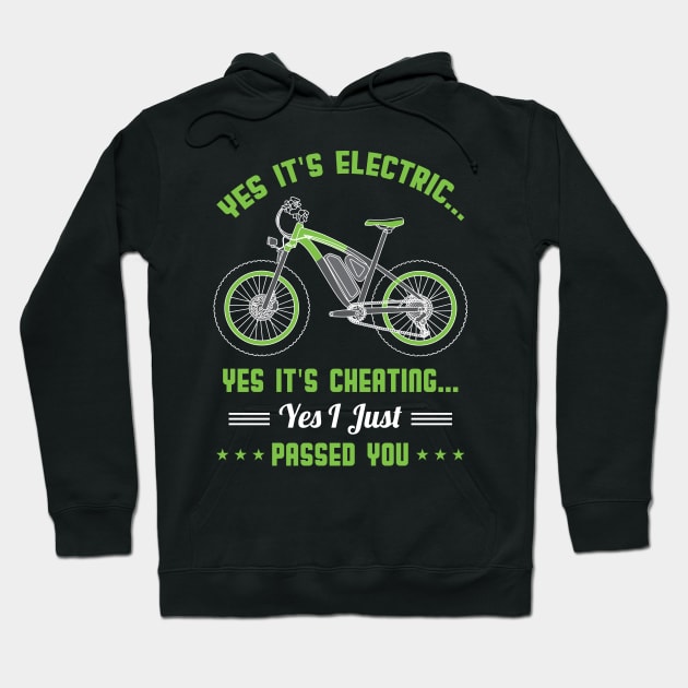 Funny E-Bike Sayings gift - Electric Biker Hoodie by Shirtbubble